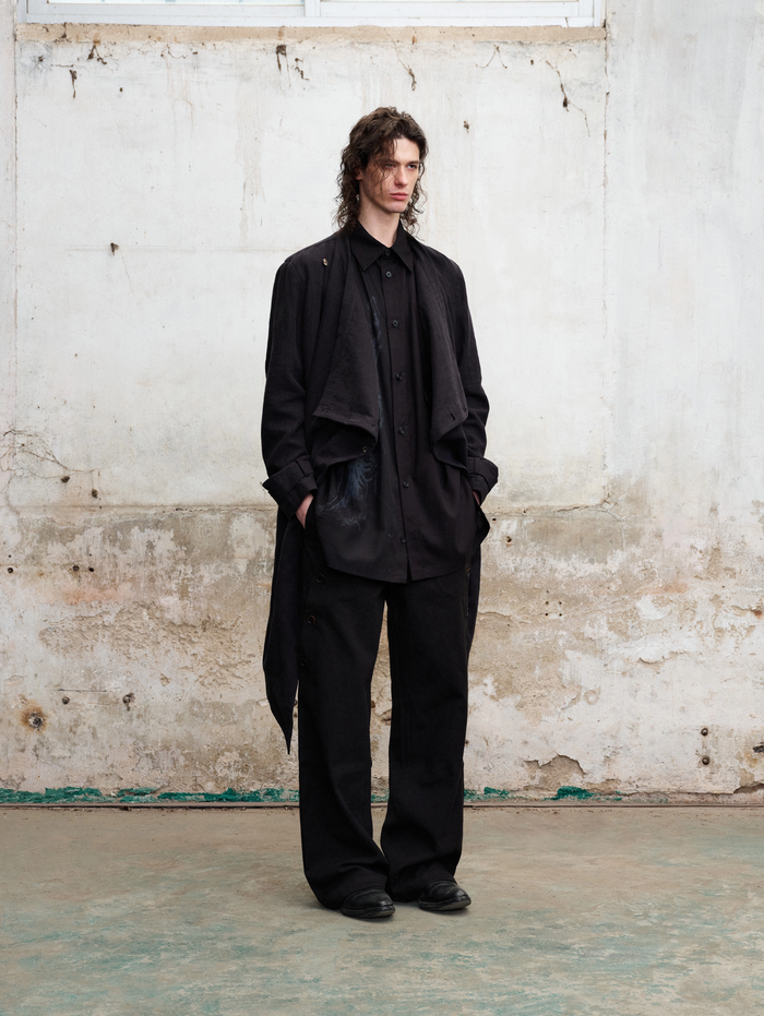Featherfall Drape Collar Coat