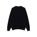 Relaxed-fit crewneck wool knit sweater