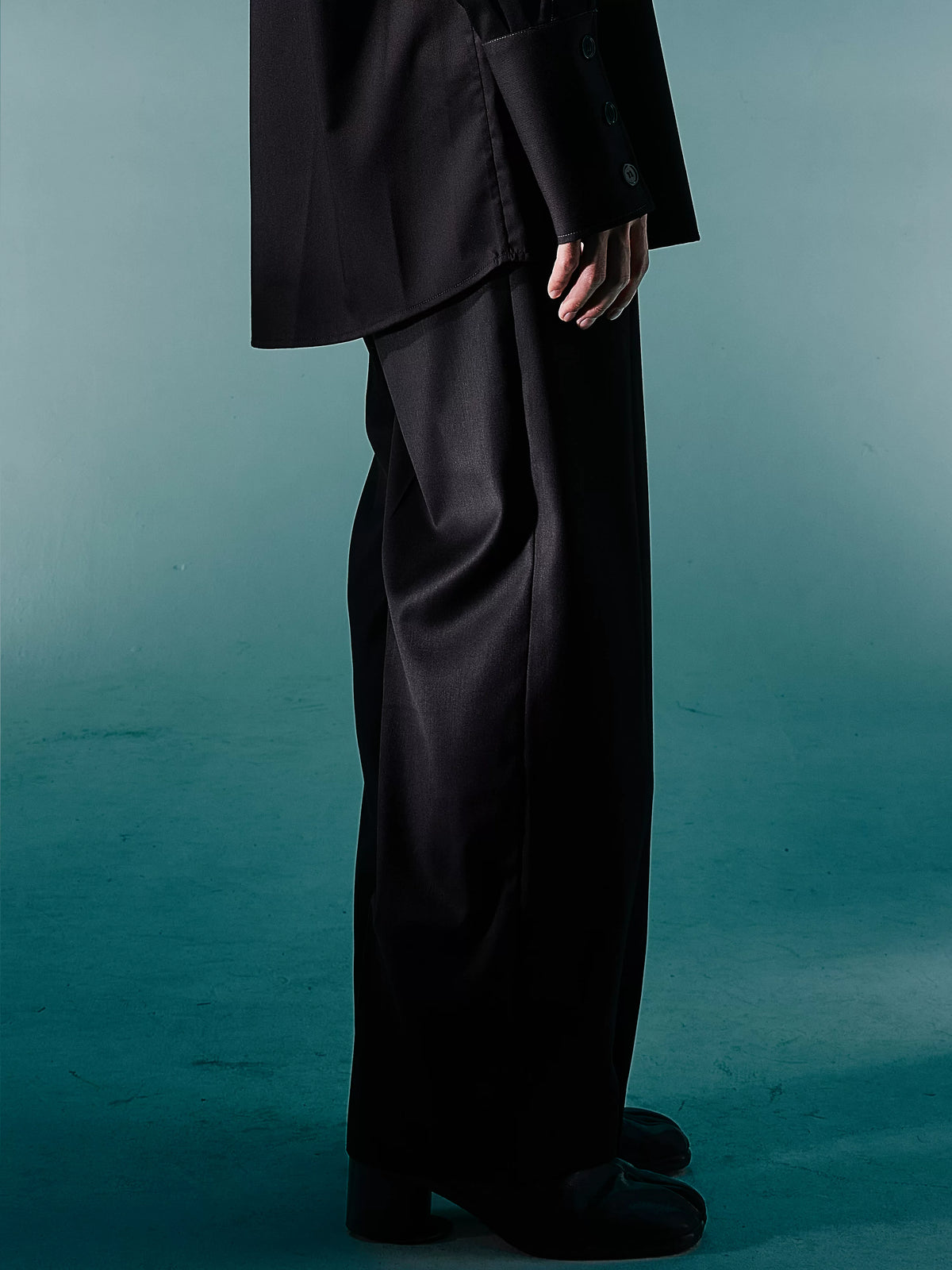 Mid-Rise Straight-Leg Trousers