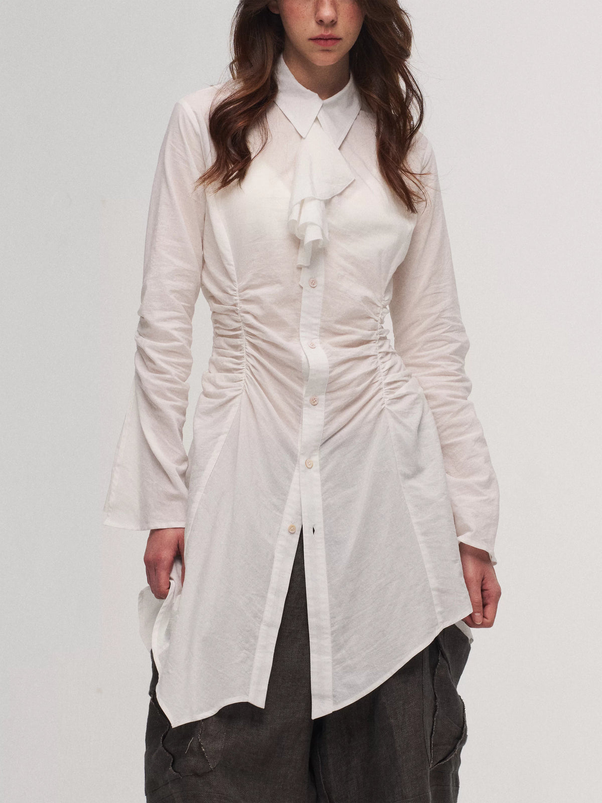 Pleated Shirt Dress