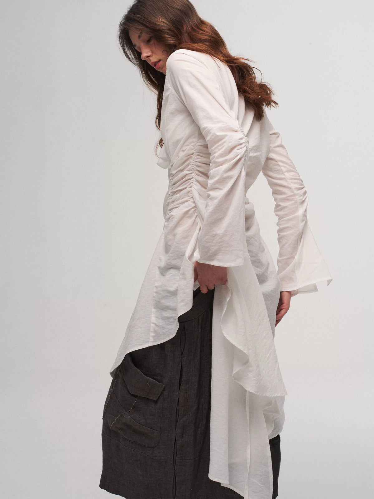Pleated Shirt Dress