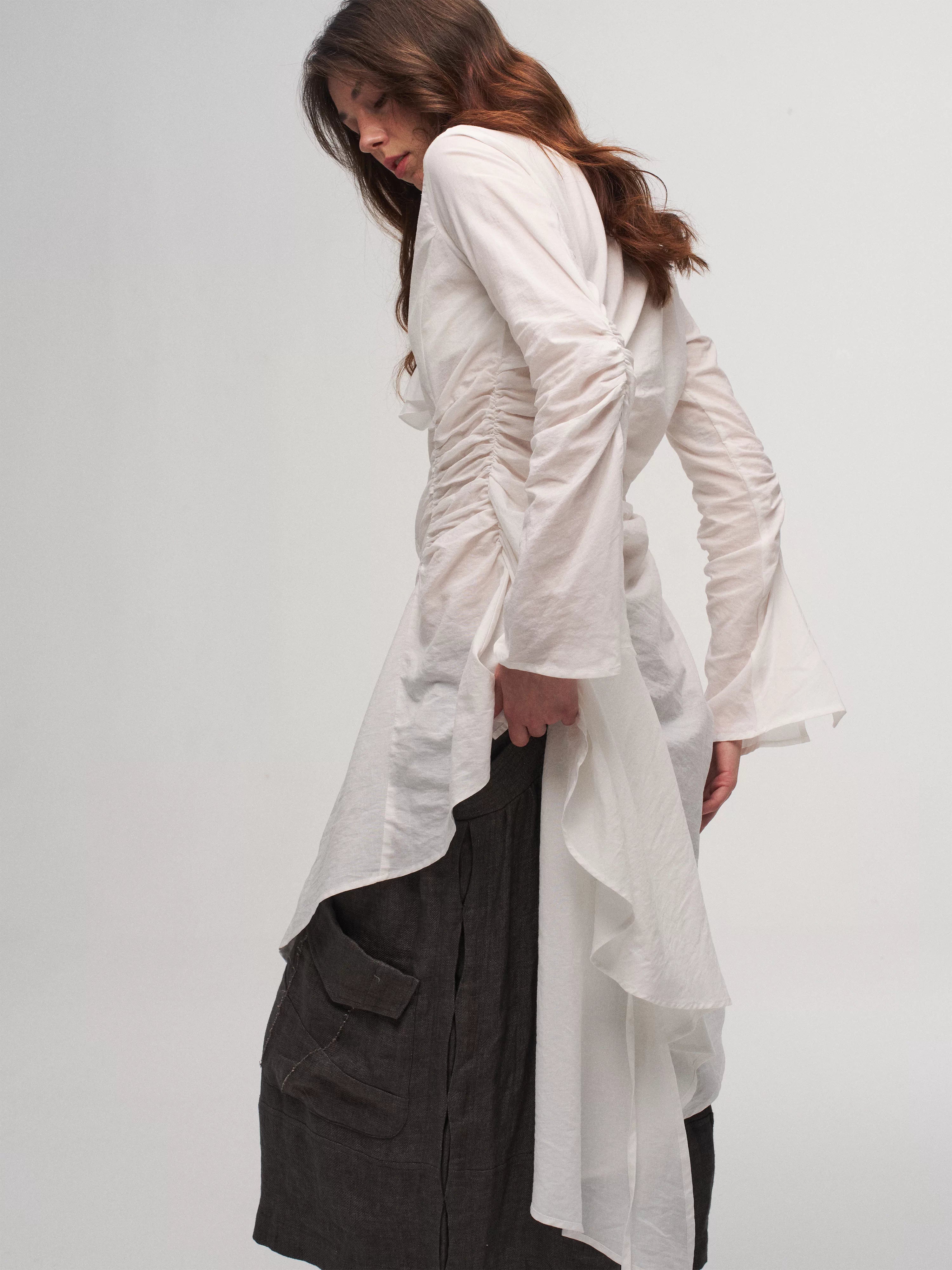 Pleated Shirt Dress