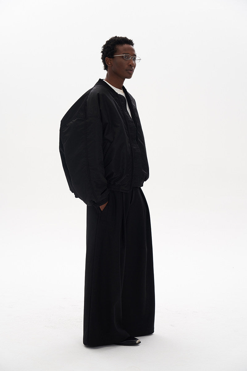 Oversized silhouette bomber padded jacket