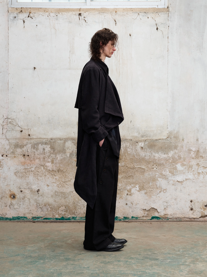 Featherfall Drape Collar Coat