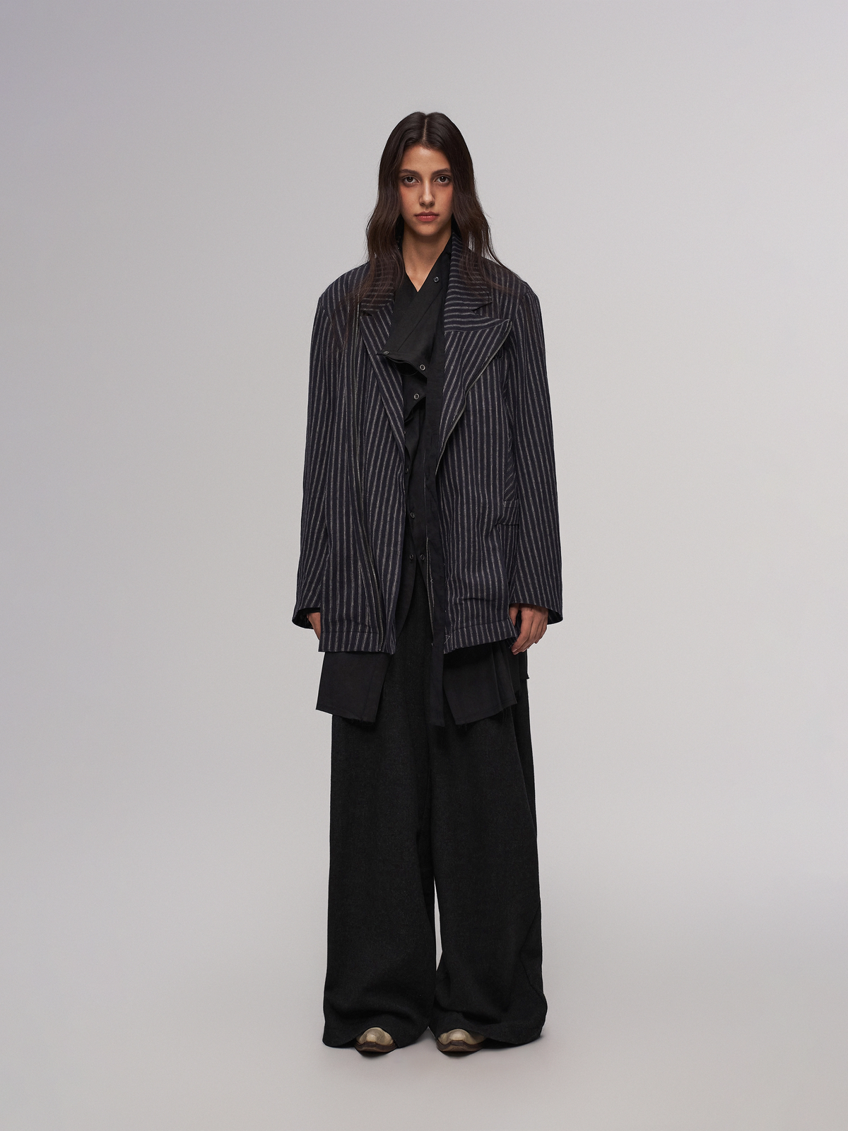 Velvet Mist Pleated Trousers