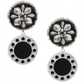 Shadow Lotus Beaded Stud Earrings