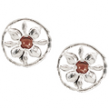Crimson Lotus Tile Statement Earrings