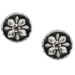 Shadow Lotus Tile Statement Earrings