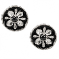 Shadow Lotus Tile Stud Earrings