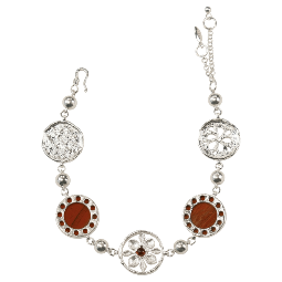 Crimson Lotus Beaded Wide Bracelet
