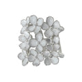 Nanyang Porcelain White Square Flower Ring