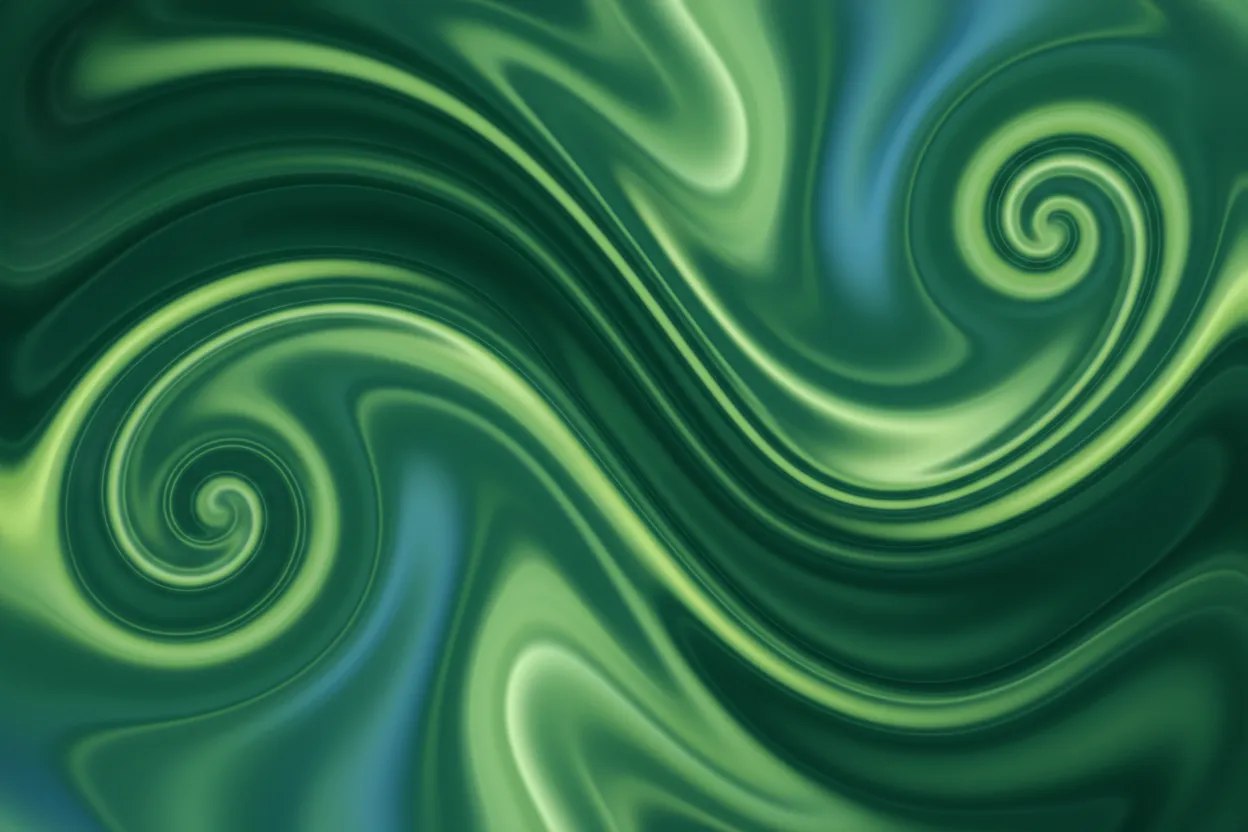 green dynamic flow pattern