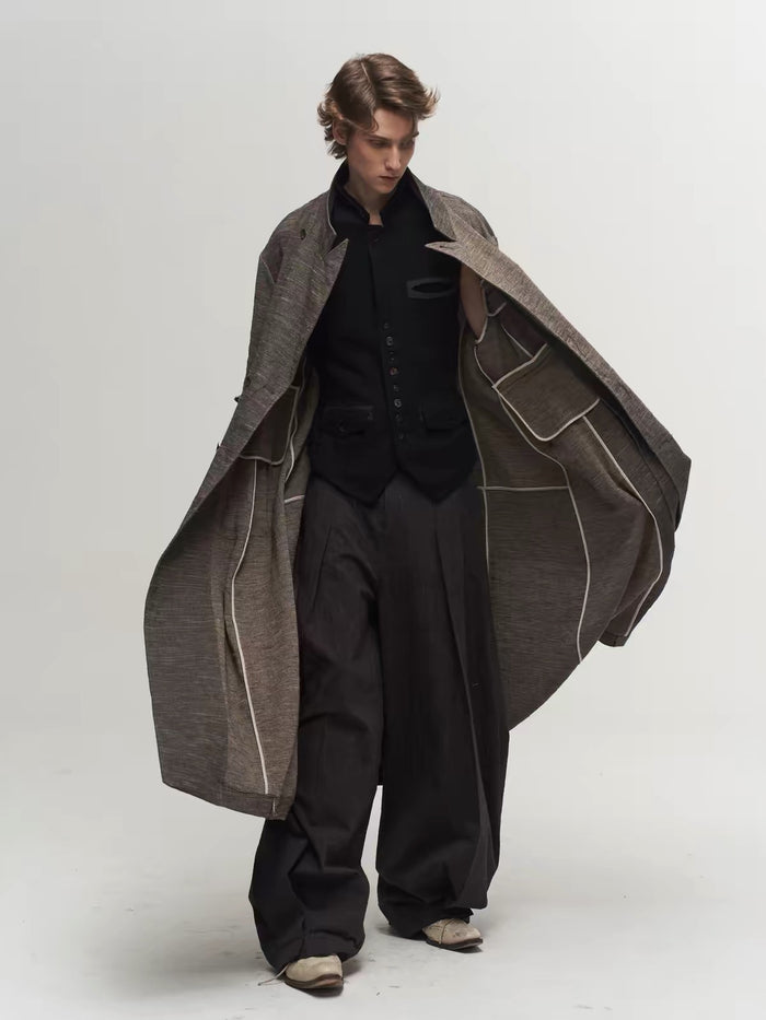 Curved High-Waist Lantern Pants, full styled look
