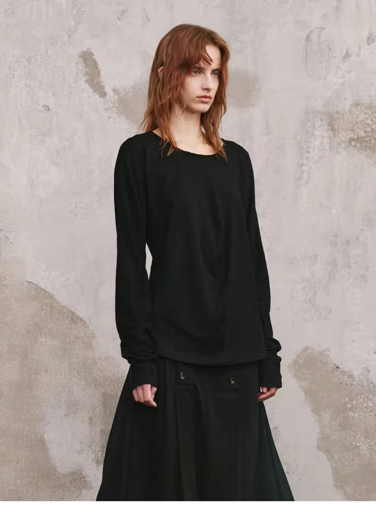 Twisted-Panel Long Sleeve, front view