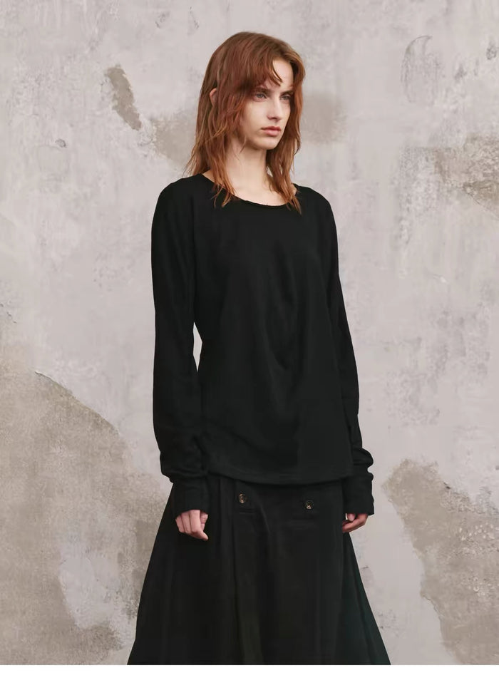 Twisted-Panel Long Sleeve, front view