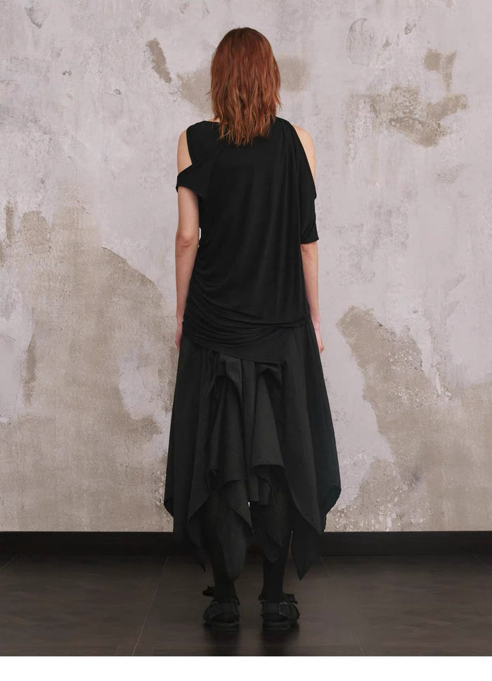 Layered Wing Cape Vest, back full view