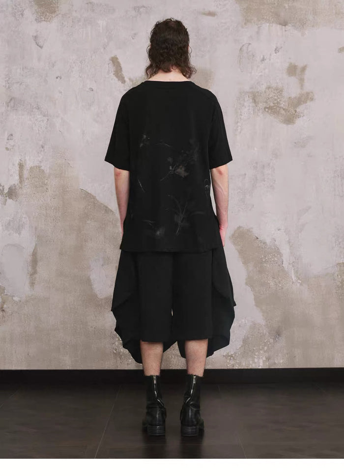 Fallen Petal Print Short Sleeve, back full view