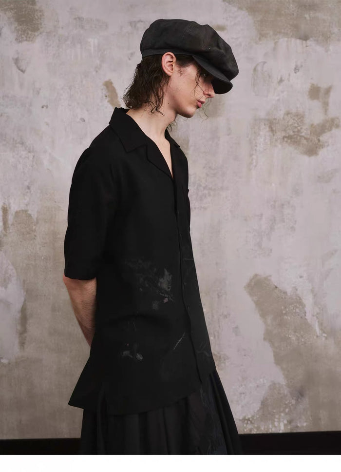Fallen Petal Print Shirt, side profile