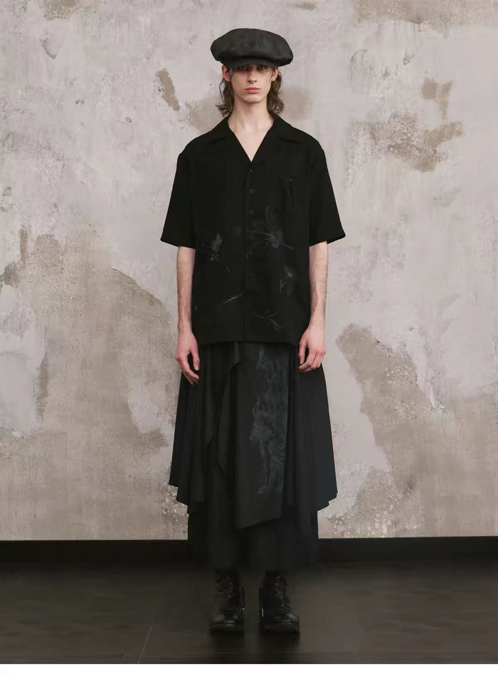 Fallen Petal Print Shirt, front full view