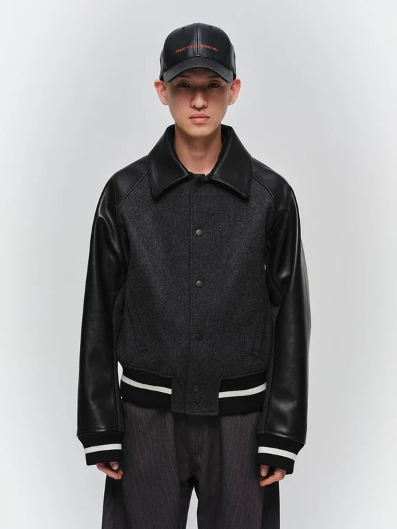 Draping Varsity Jacket