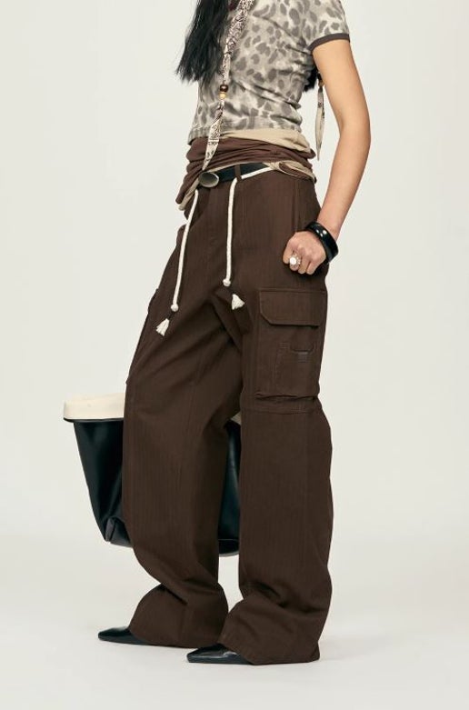 Heavyweight Workwear Loose Straight-Leg Trousers