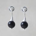 "Eloquent Fruit" Small Ebony Sterling Silver Stud Earrings