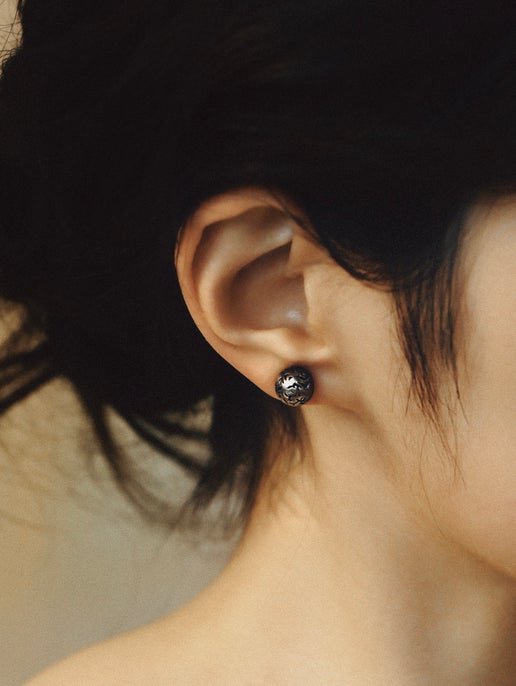 Small Hollowed Spheriform Earrings