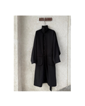Collared longline trench coat