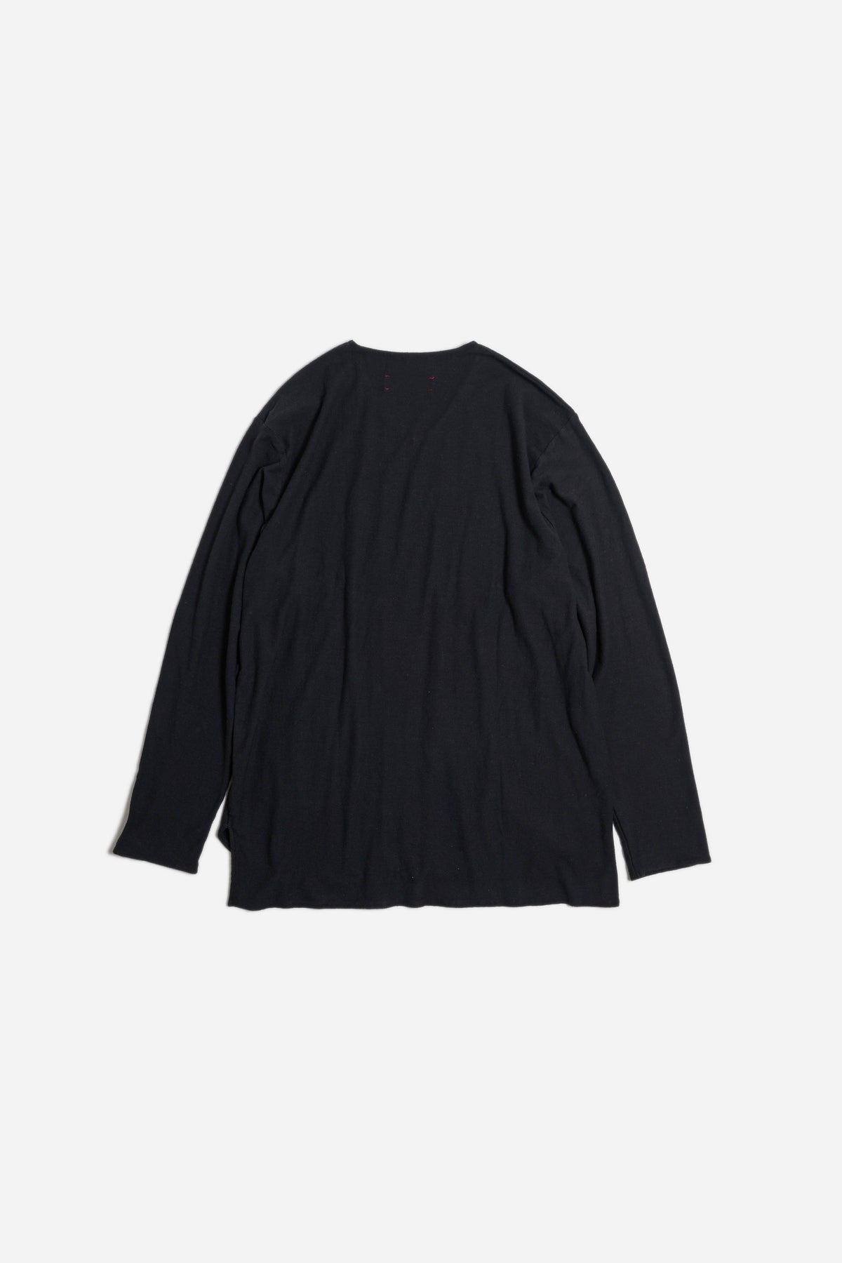 Barbell Object Cotton Silk V Top, Black, back